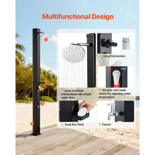 Marlowe's 40L Outdoor Heated Shower