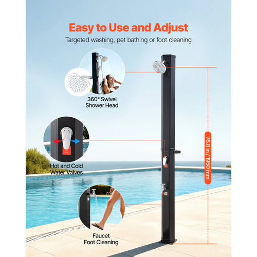 Marlowe's 40L Outdoor Heated Shower